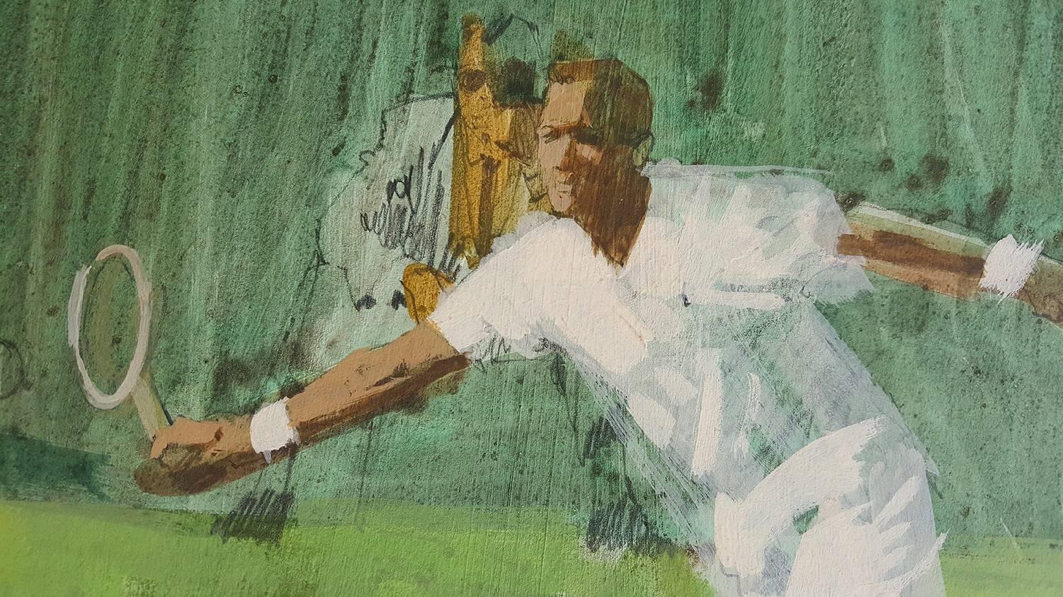 Bernie Fuchs - Tennis Illustration at 1stDibs