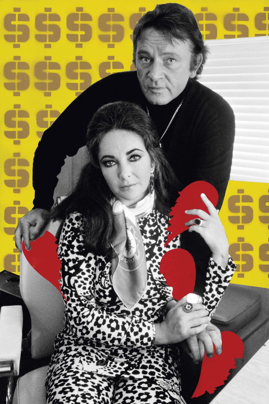 Liebe kann man nicht kaufen - Richard Burton / Elizabeth Taylor – Mixed Media Art von Bernie Taupin