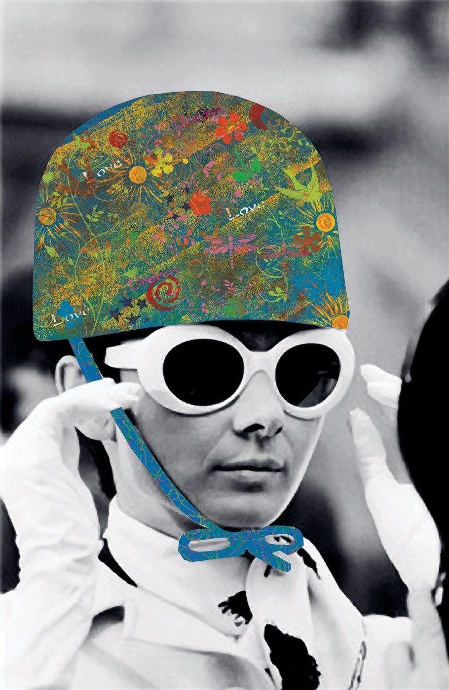 Sombrero Hippy - Audrey Hepburn (ORIGINAL) - Mixed Media Art de Bernie Taupin