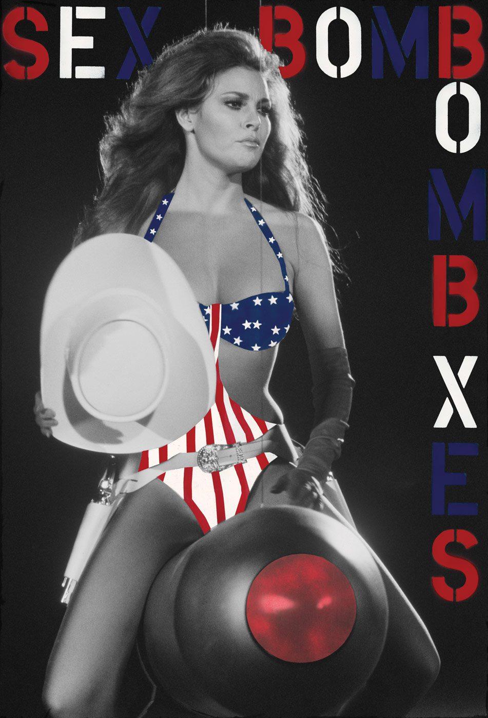 Sexbombe - Raquel Welch – Mixed Media Art von Bernie Taupin
