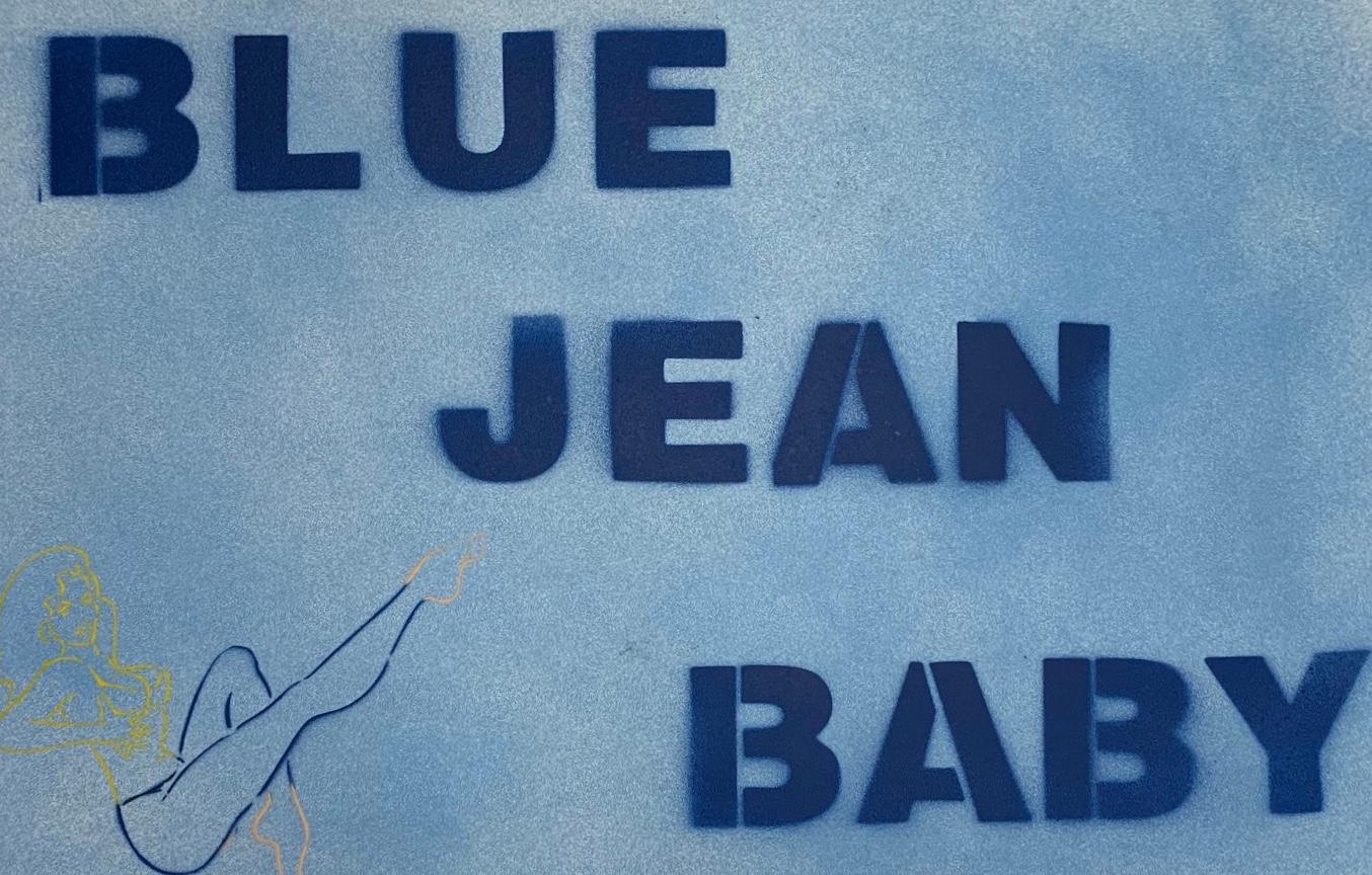 Abstract Painting Bernie Taupin - Blue Jean Baby