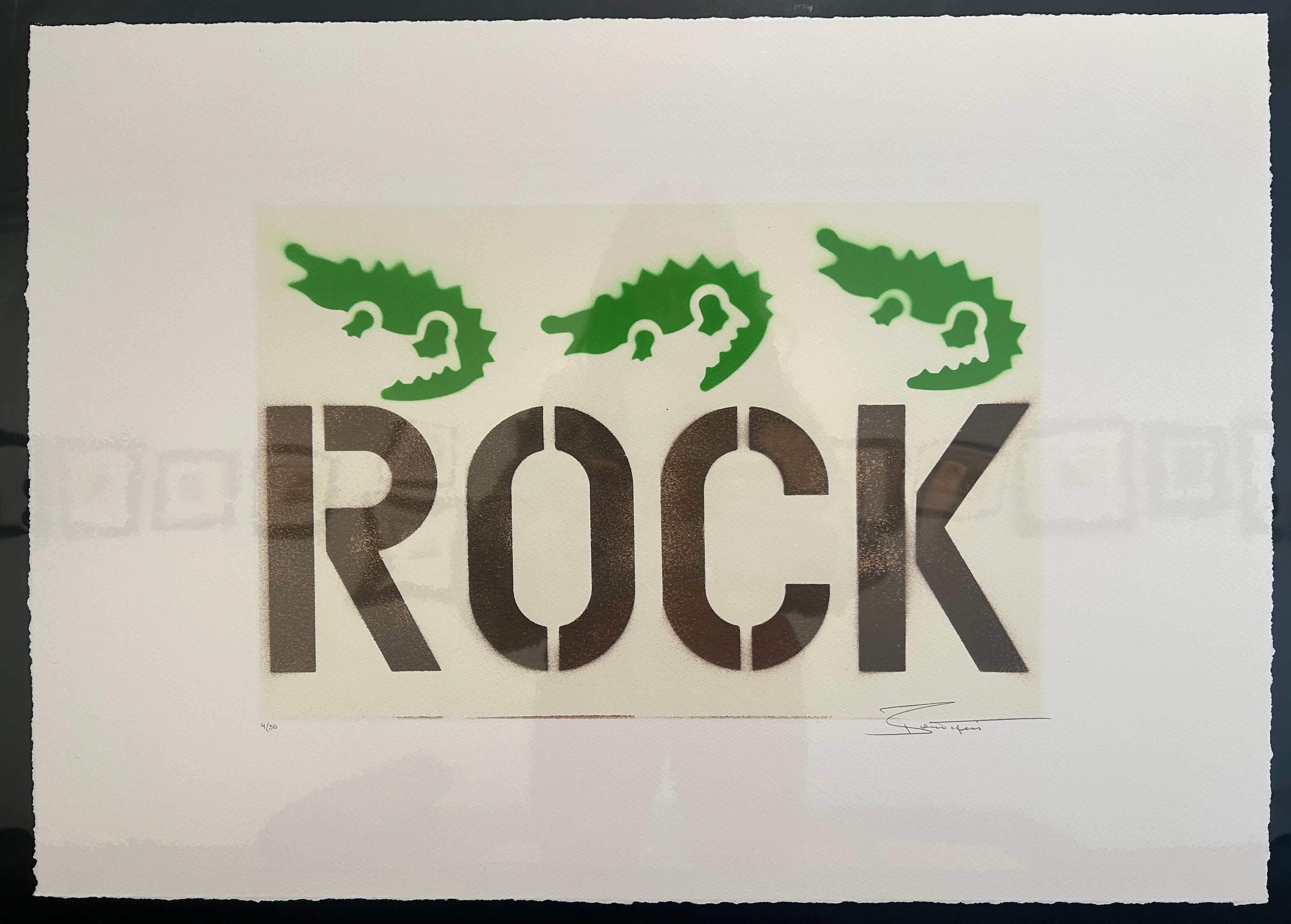 Bernie Taupin Abstract Print - Crocodile Rock