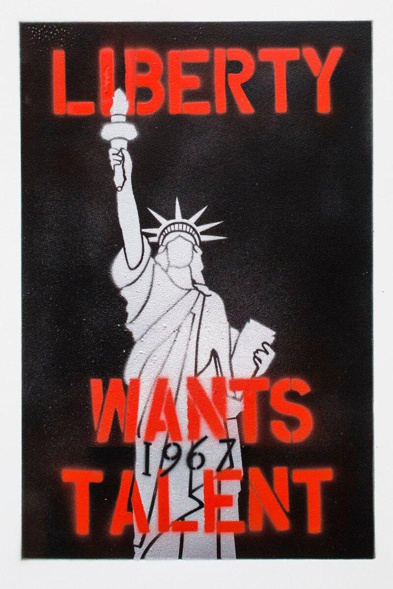 Bernie Taupin Abstract Print - Liberty Wants Talent