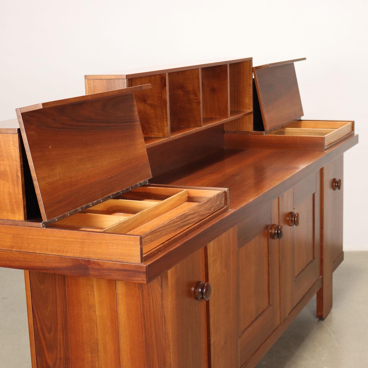 Mid-Century Modern Bernini Cabinet by S. Coppola Walnut Veneer Italy 60s-70s