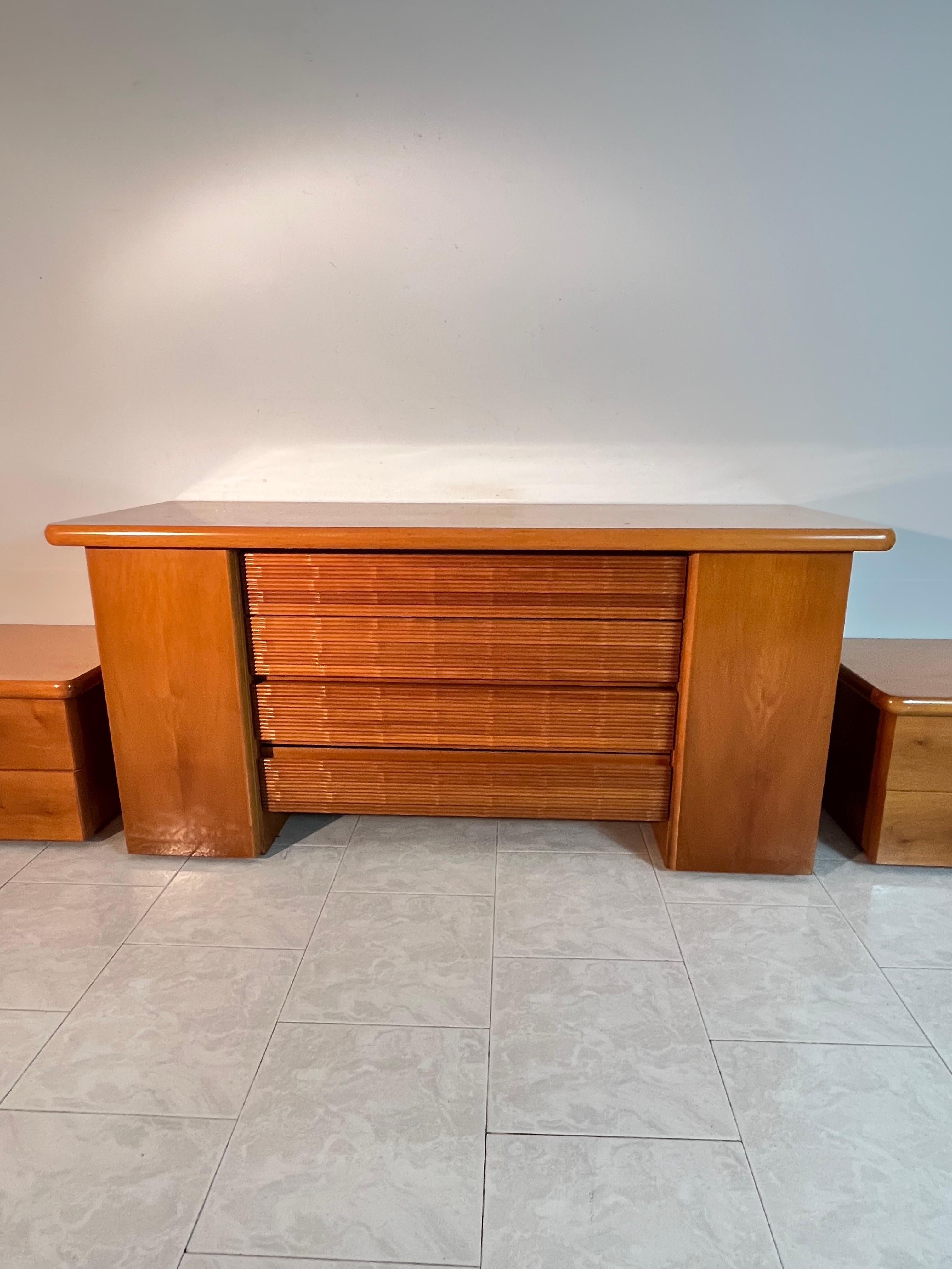 Set da letto a 4 pezzi di Bernini Italia, anni '80 in vendita 4