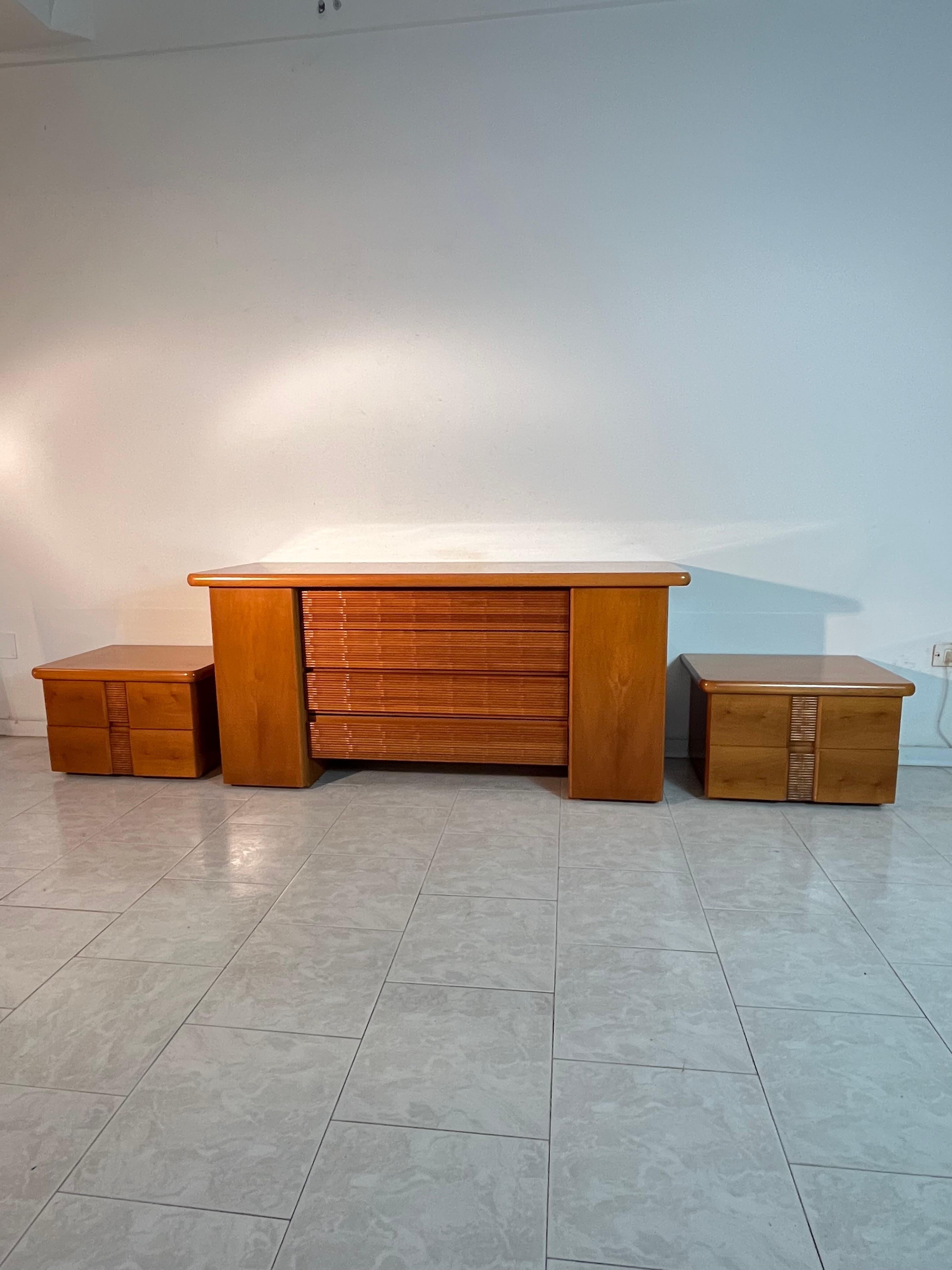 Italiano Set da letto a 4 pezzi di Bernini Italia, anni '80 in vendita