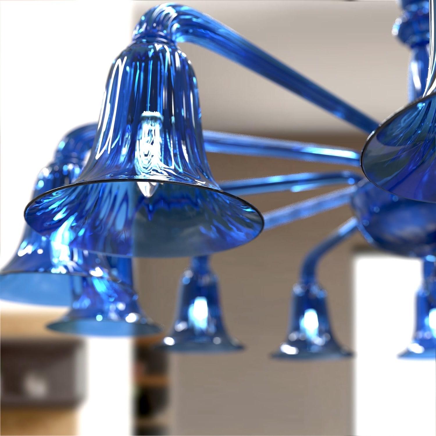 Bernini Lampadario moderno Vetro di Murano 12 luci – Stile elegante e raffinato en venta 3
