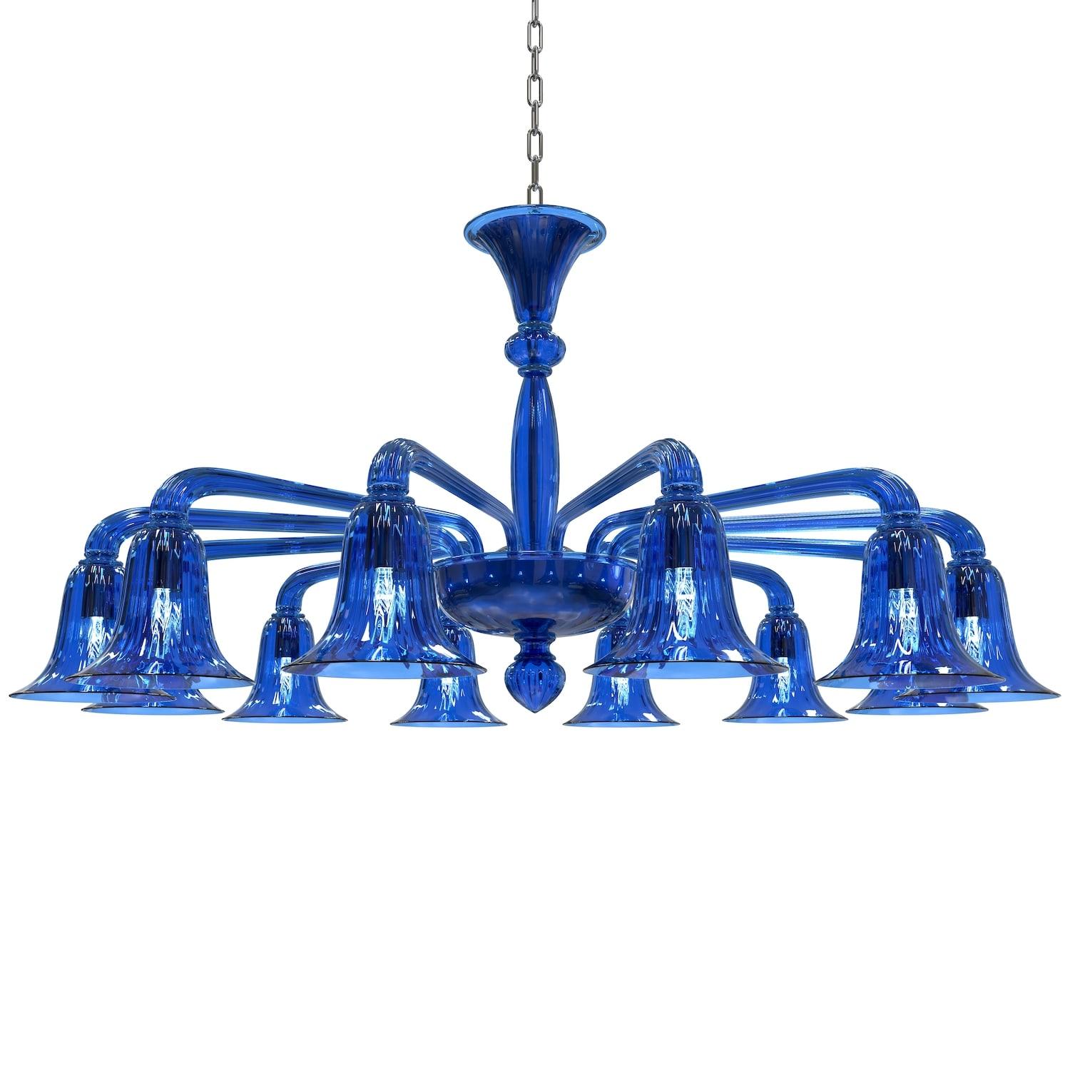 Bernini Lampadario moderno Vetro di Murano 12 luci – Stile elegante e raffinato en venta 4