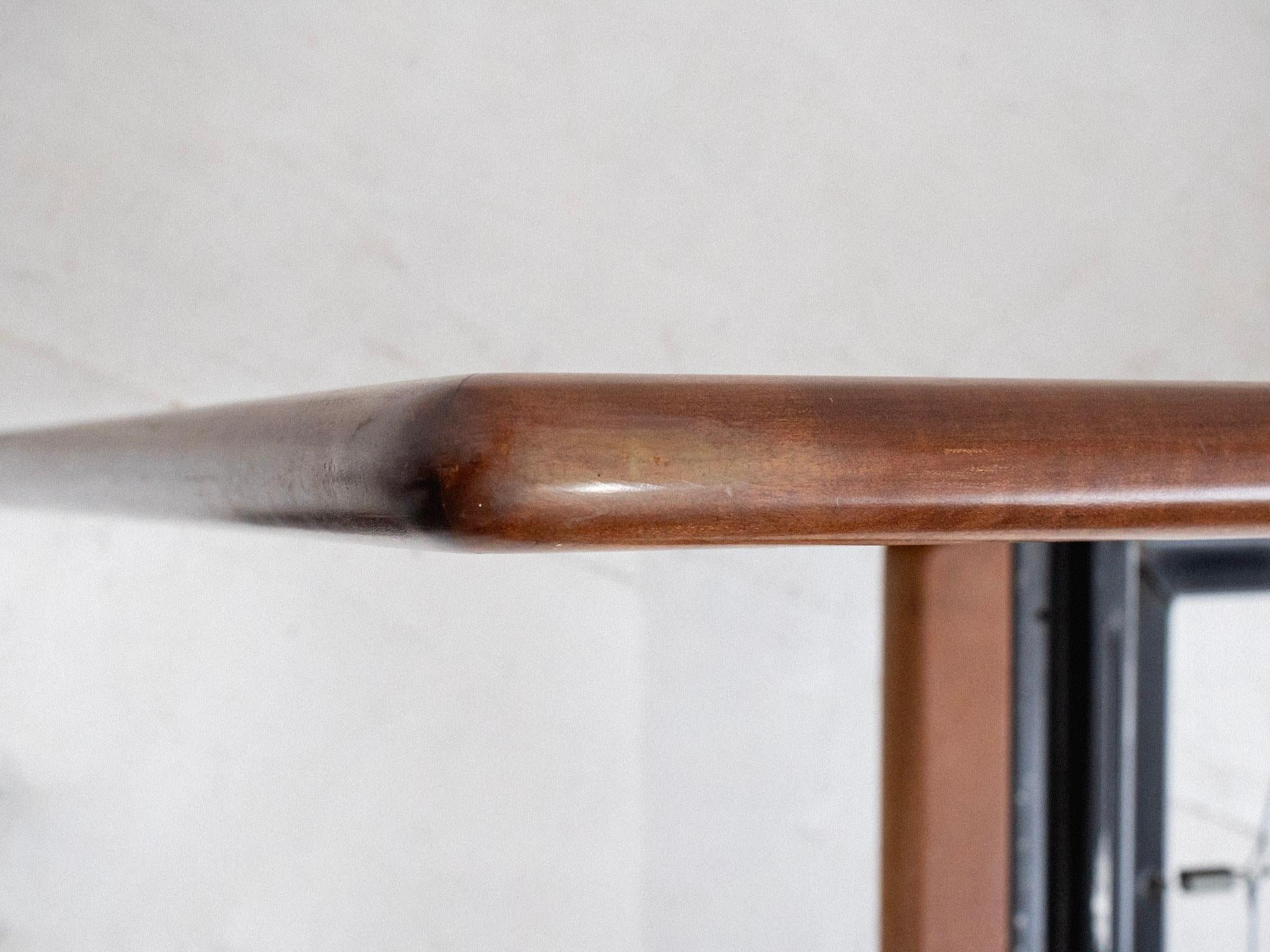 Bernini Mid Century Italian Wood and Leather Bed 4