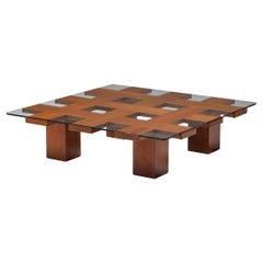 Bernini Style Square Coffee Table, Italian Design, 1950's, Mid-Century Modern