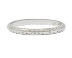 Bernstein Jewelry Co. Art Deco 18 Karat White Gold Stacking Band Ring