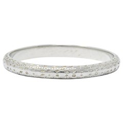 Bernstein Jewelry Co. Art Deco 18 Karat White Gold Stacking Band Ring