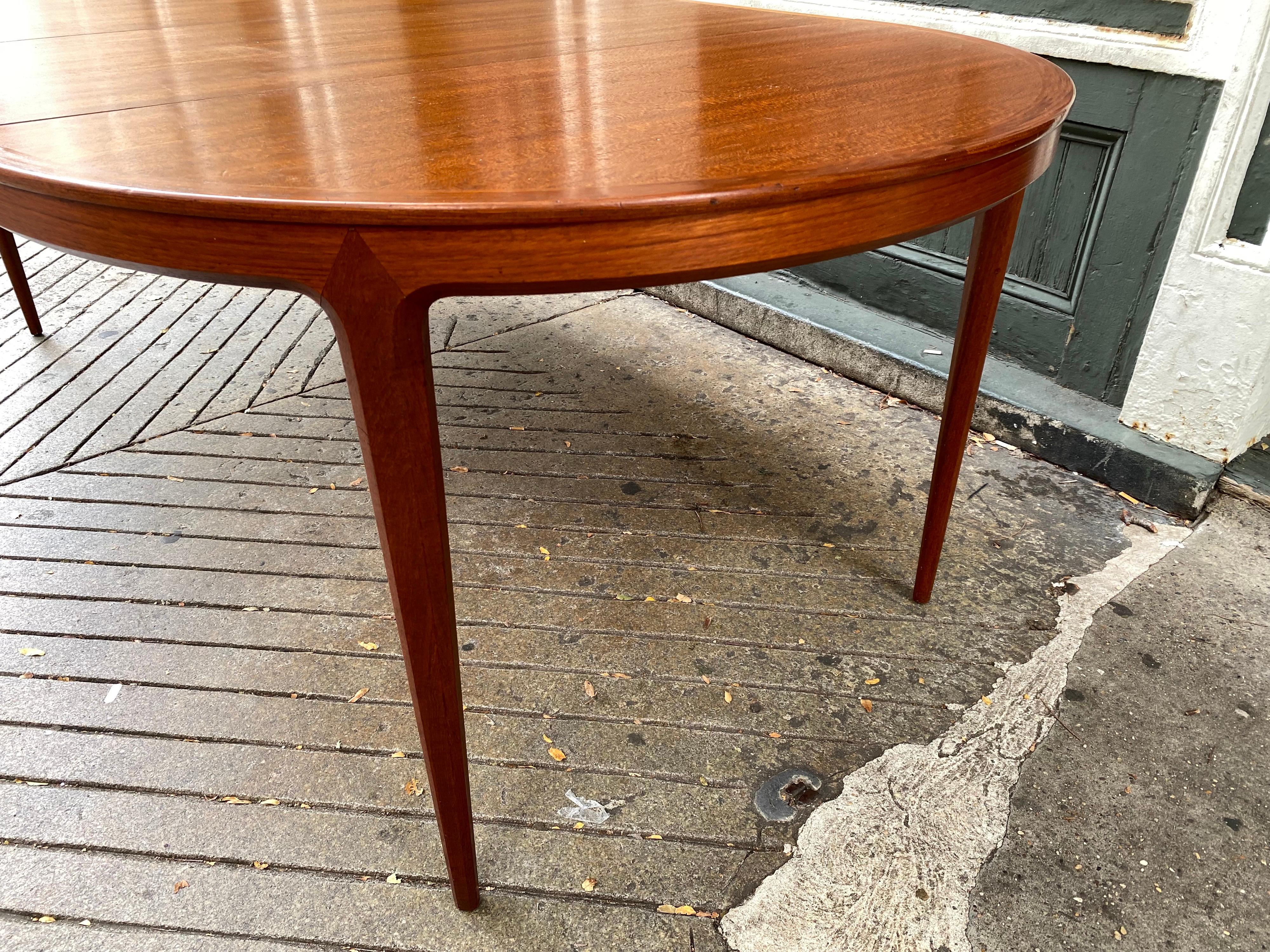 Bernt Fridhagen for Bodafors Swedish Round Teak Dining Table, 1962 2