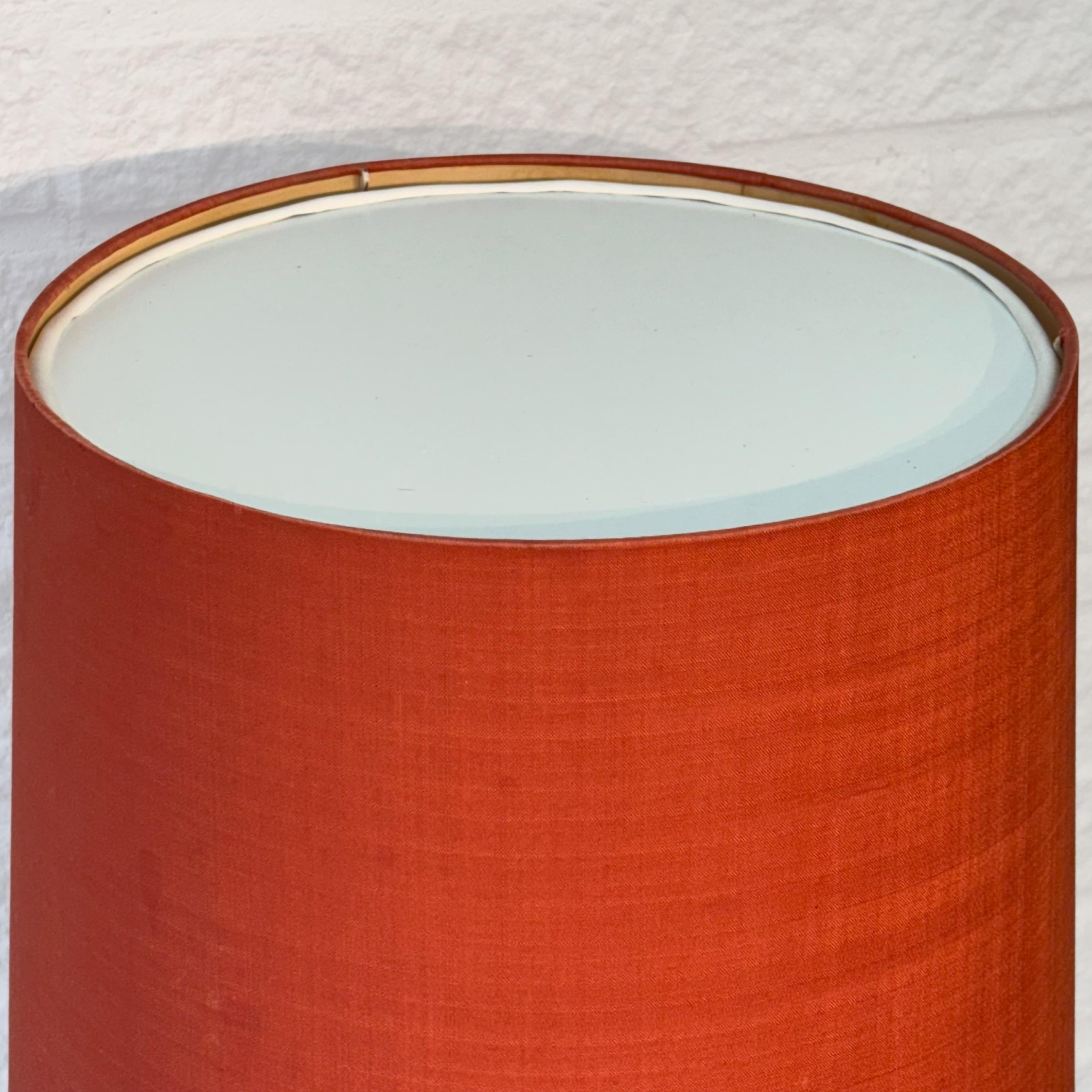 Textile Bernt Nordstedt, Bergboms, mid century table lamp, glass & textile, Sweden 1960s For Sale