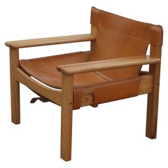 Bernt Petersen, Armchair in Core Leather and Frame of Scandinavian Pine