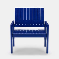 Bernt Petersen blue Crate Lounge Chair for Carl Hansen Denmark, 1982