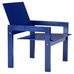 Bernt Petersen Blauer Crate-Loungesessel für Carl Hansen, Dänemark, 1982