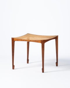 Bernt Petersen Cane Rosewood Egyptian Stool 1957