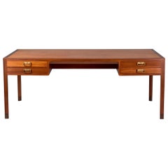 Bernt Petersen Danish Mahogany Writing Desk, circa 1960s