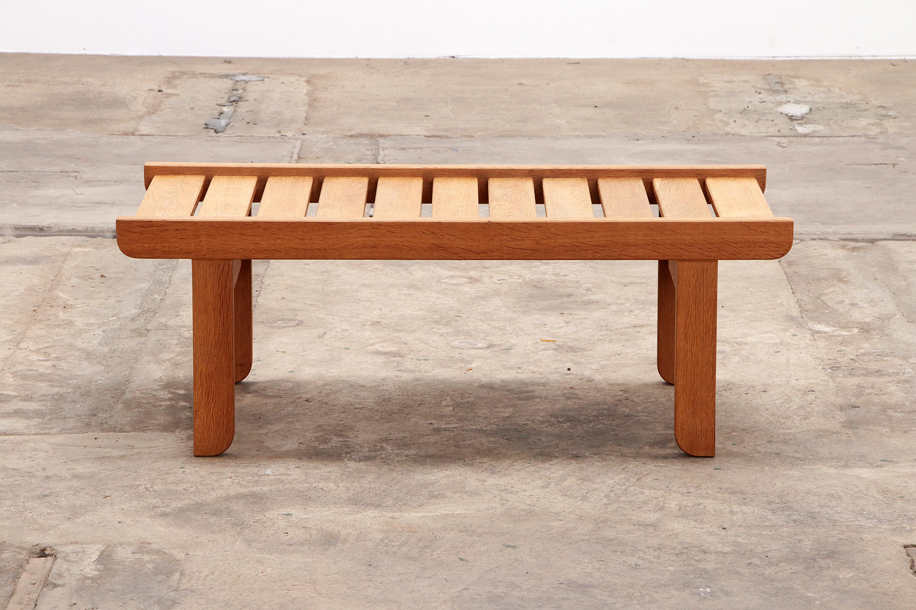 Danish Bernt Petersen for Niels Eilersen bench made of oak, 1960 For Sale