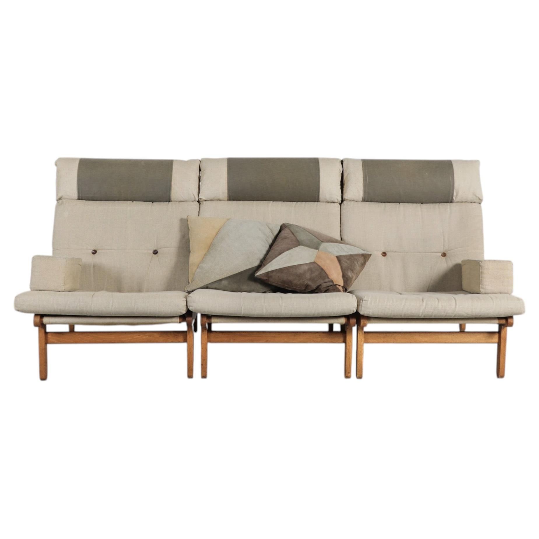 Bernt Petersen 'Kludestolen' Oak Lounge Chairs, Denmark, 1970s — Set of 3