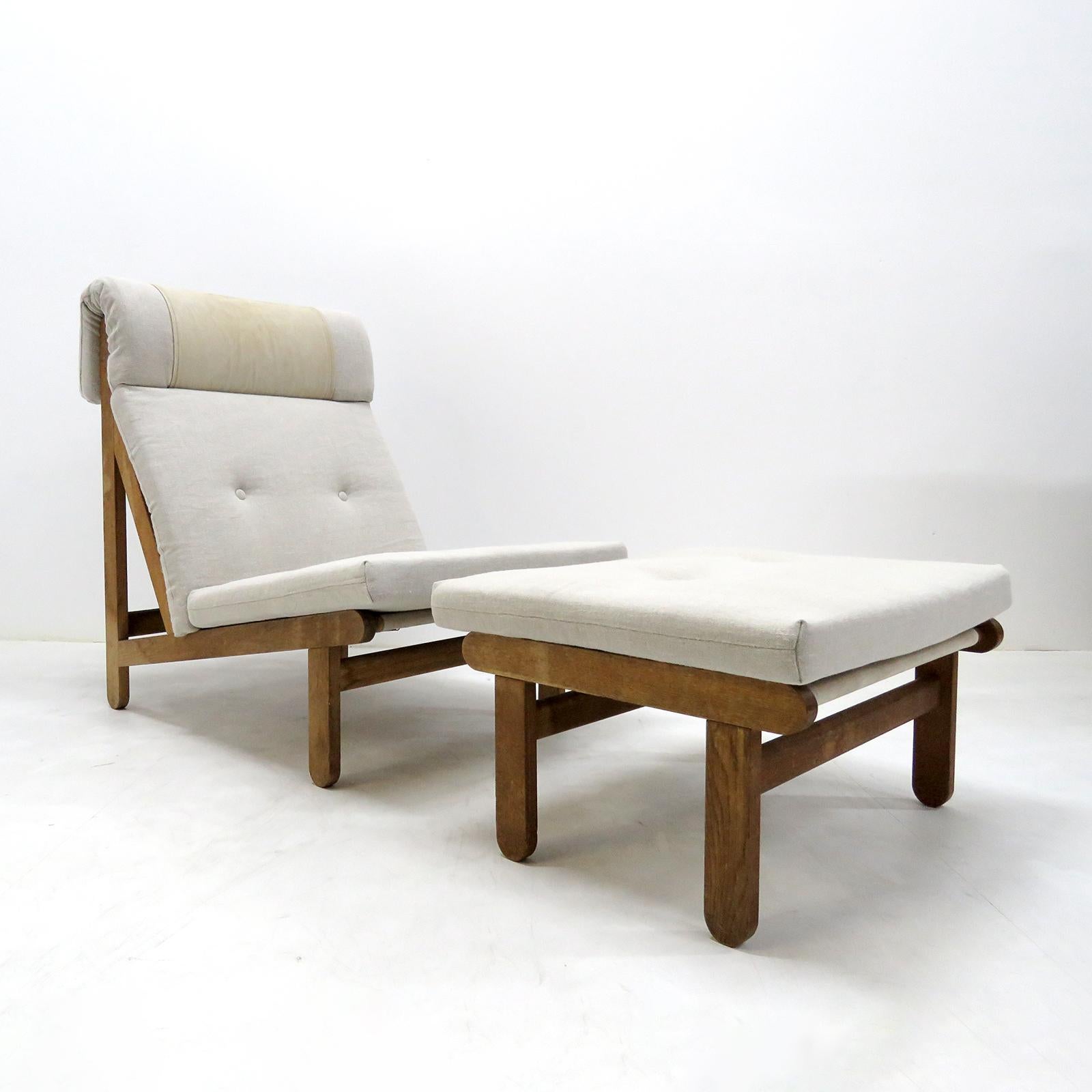 Late 20th Century Bernt Petersen Lounge Chairs & Ottoman, 1970