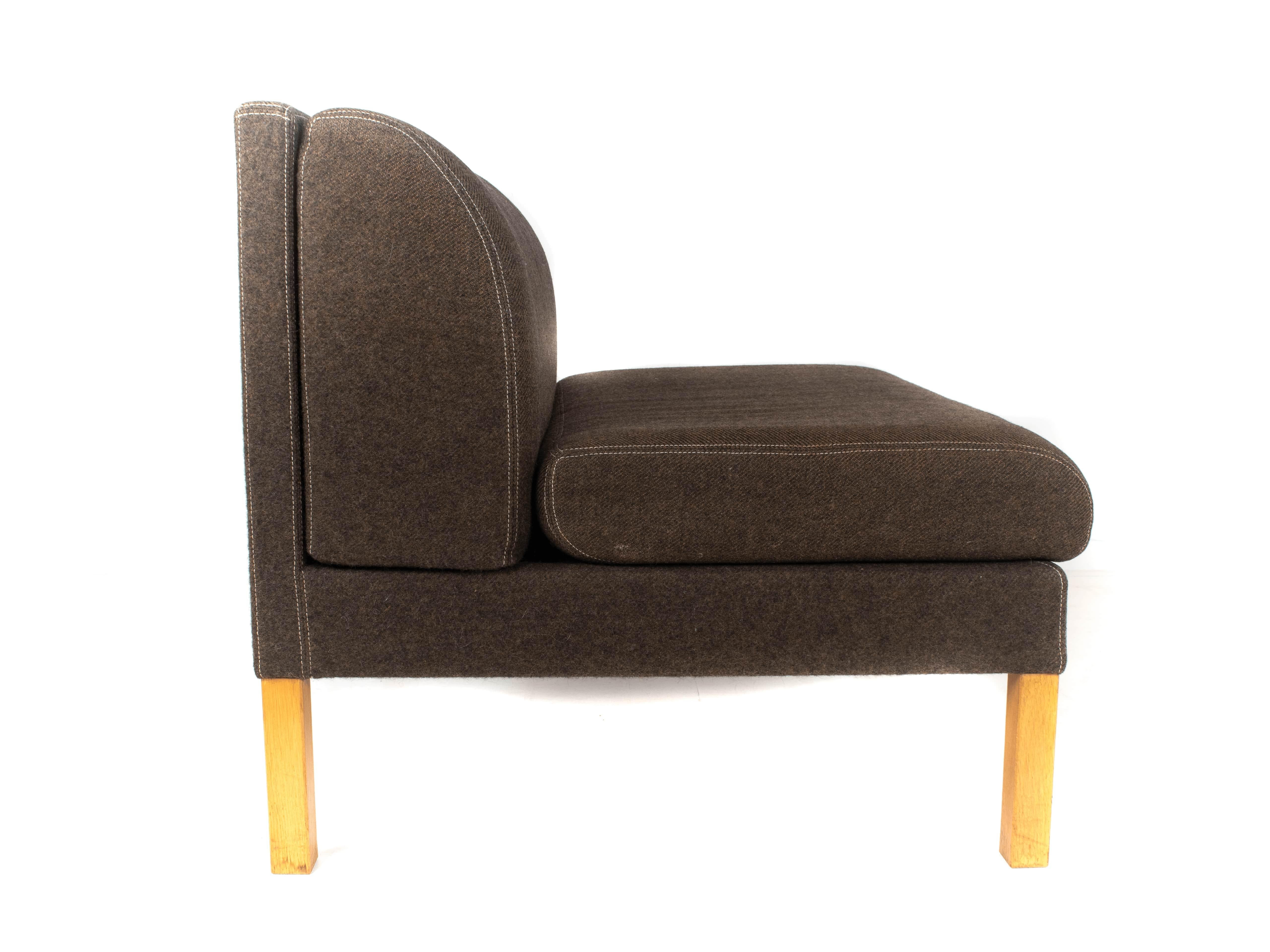 Fin du 20e siècle Canapé modulable Bernt Petersen en Oak et tissu Saga 180, Danemark, 1980 en vente