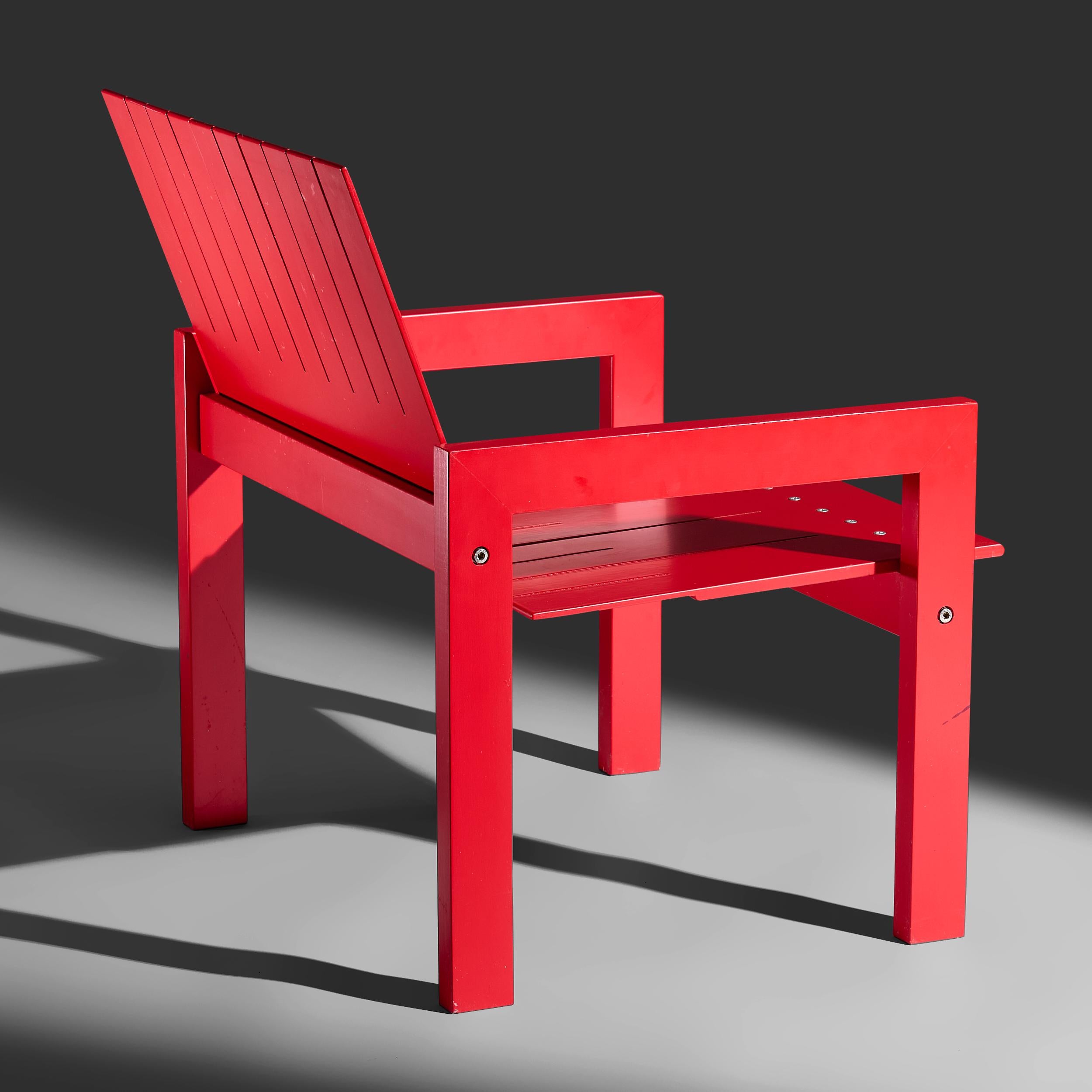 Scandinavo moderno Bernt Petersen Red Crate Lounge Chair per Carl Hansen Danimarca, 1982 in vendita