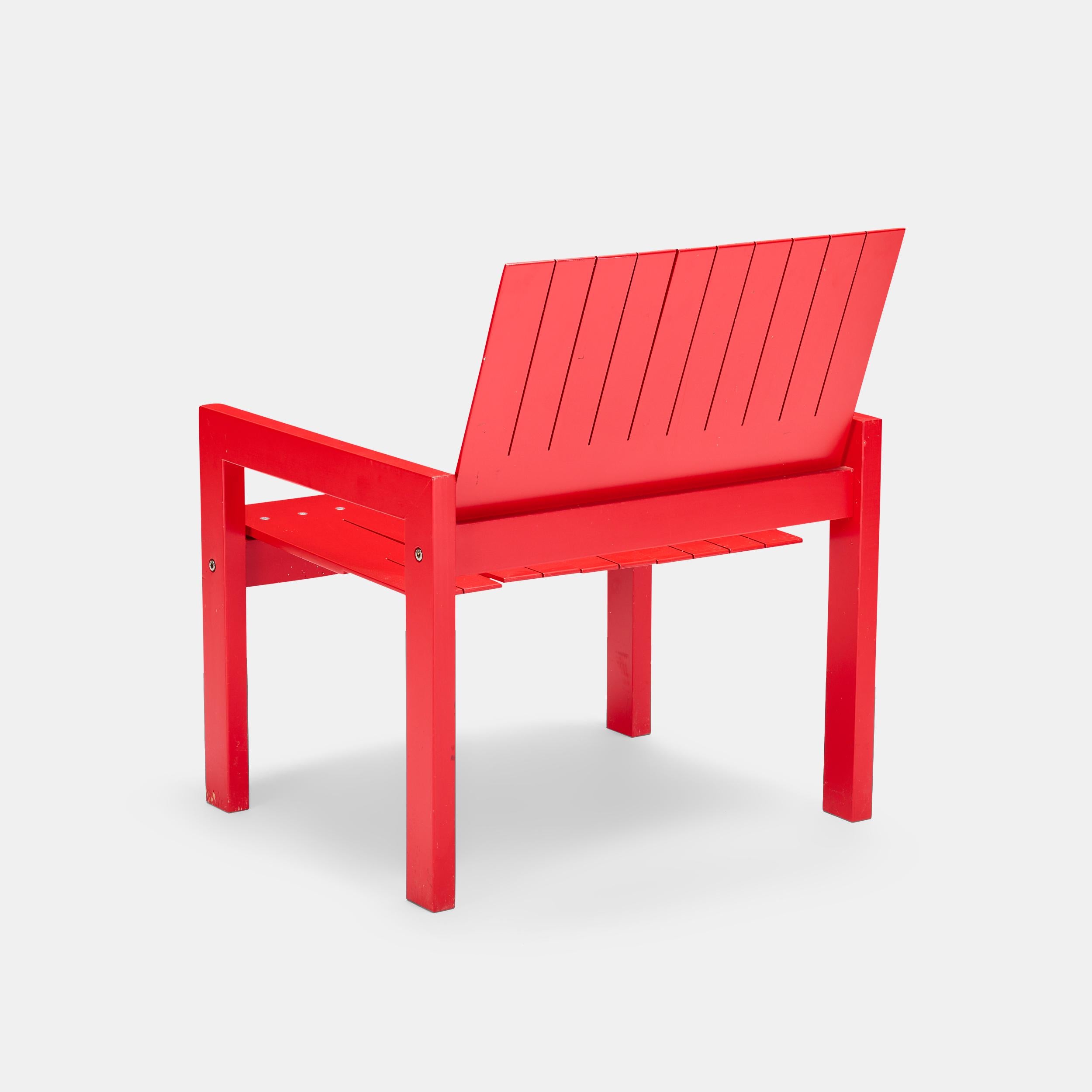 Bernt Petersen Red Crate Lounge Chair per Carl Hansen Danimarca, 1982 In condizioni buone in vendita a Skokie, IL