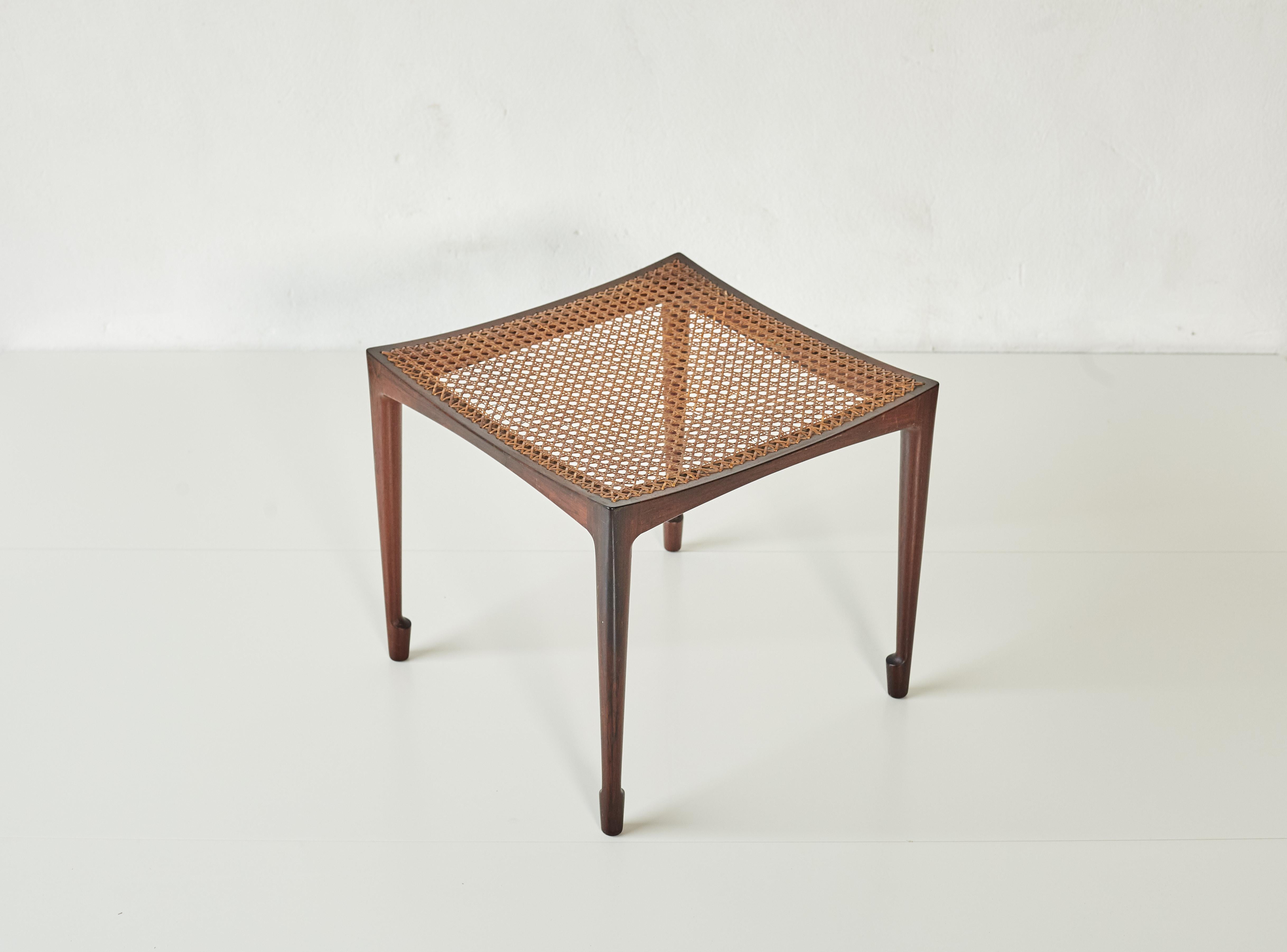 Bernt Petersen Rosewood Stool, 1960s, Denmark 1