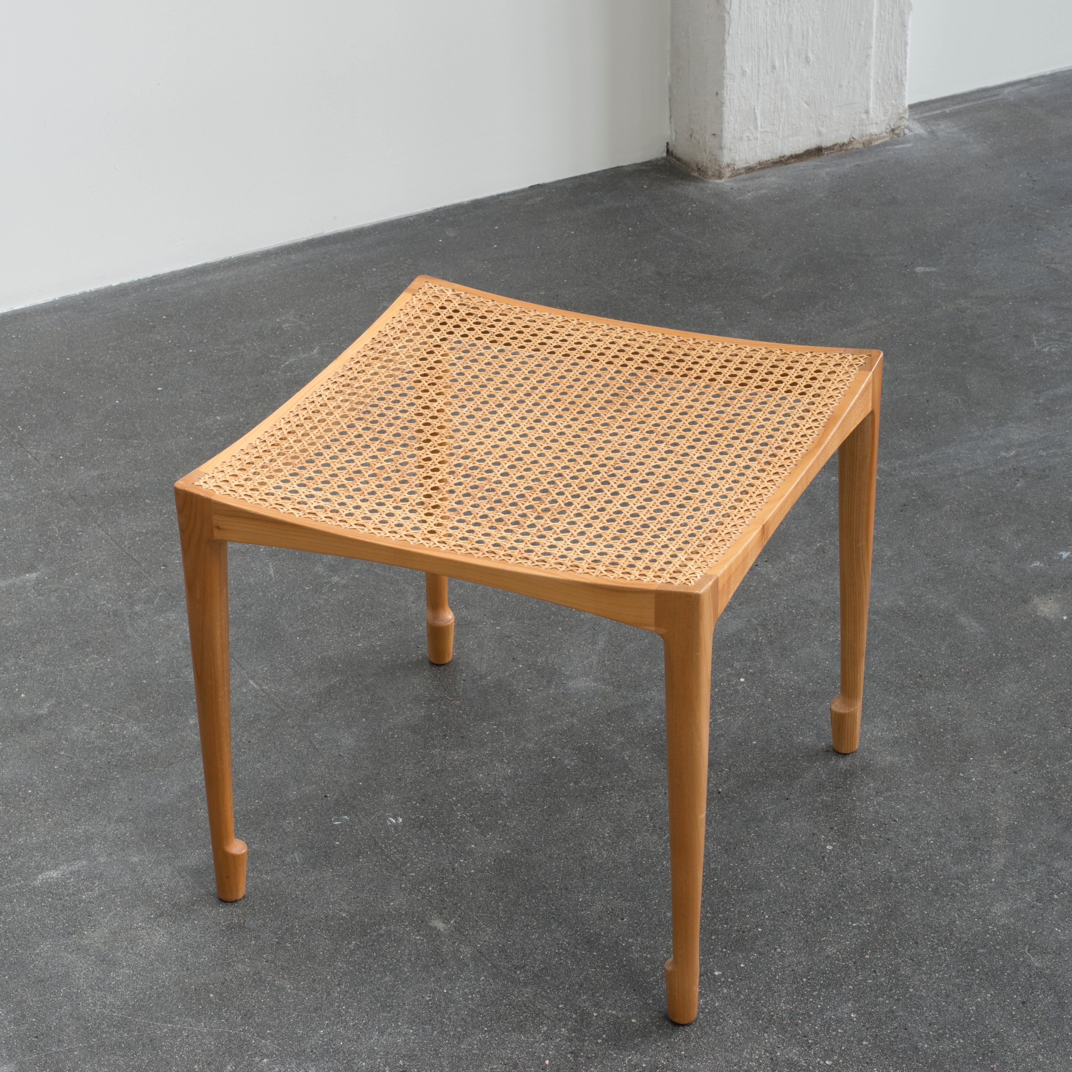 Bernt Petersen stool in cherry wood. Executed by Wörts, Copenhagen, Denmark.