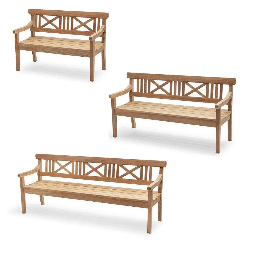 Contemporary Bernt Santesson Outdoor 'Drachmann 165' Teak Bench for Skagerak For Sale