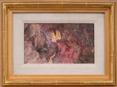 Antigua Pintura Expresionista Abstracta Americana Vintage Firmada Original Enmarcada