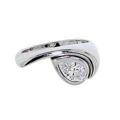 18 Karat Gold Certified 0.68 Carat Flawless Pear Shaped Diamond Engagement Ring