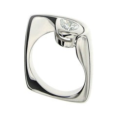 18 Karat Gold Certified 0.68 Carat Flawless Pear Shaped Diamond Engagement Ring