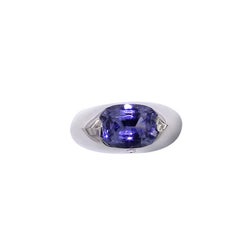 Berquin Certified 3.76 Carat Intense Blue Spinel Diamond Gold Cocktail Ring