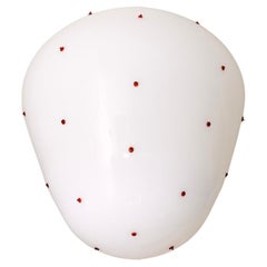 Berries, Blown glass Ceiling Light, Red Dots, Brass by Marie & Alexandre- Size M