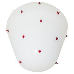 Berries, Blown glass Ceiling Light, Red Dots, Brass by Marie & Alexandre- Size S