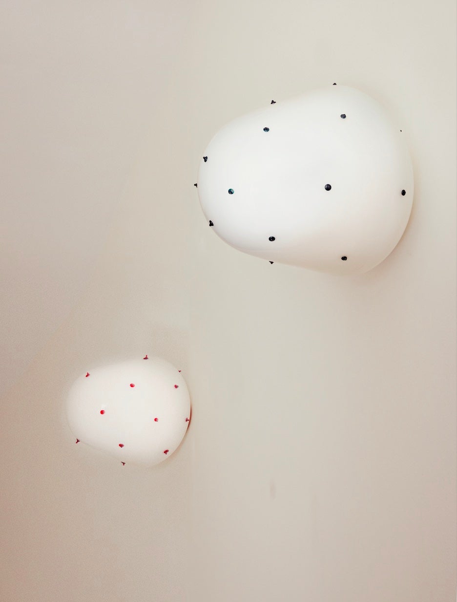 Handcrafted in Paris, the Berries Blown Glass Lighting Collection by French designer duo Marie & Alexandre is a testimony to traditional glassblowing techniques. Exclusively available through our gallery, the collection includes pendants, sconces,