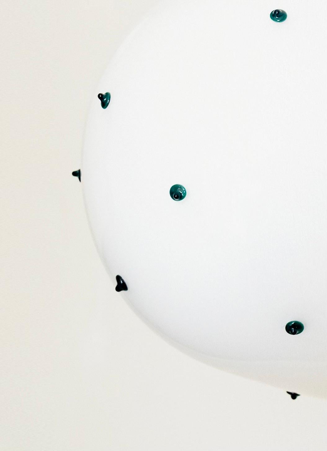 Berries, Blown Glass Wall Light, Red Dots, Brass by Marie & Alexandre- Size M For Sale 3
