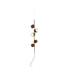 Berries, Pendant Lamp Made of Metal, Brass, Acrylic and Walnut