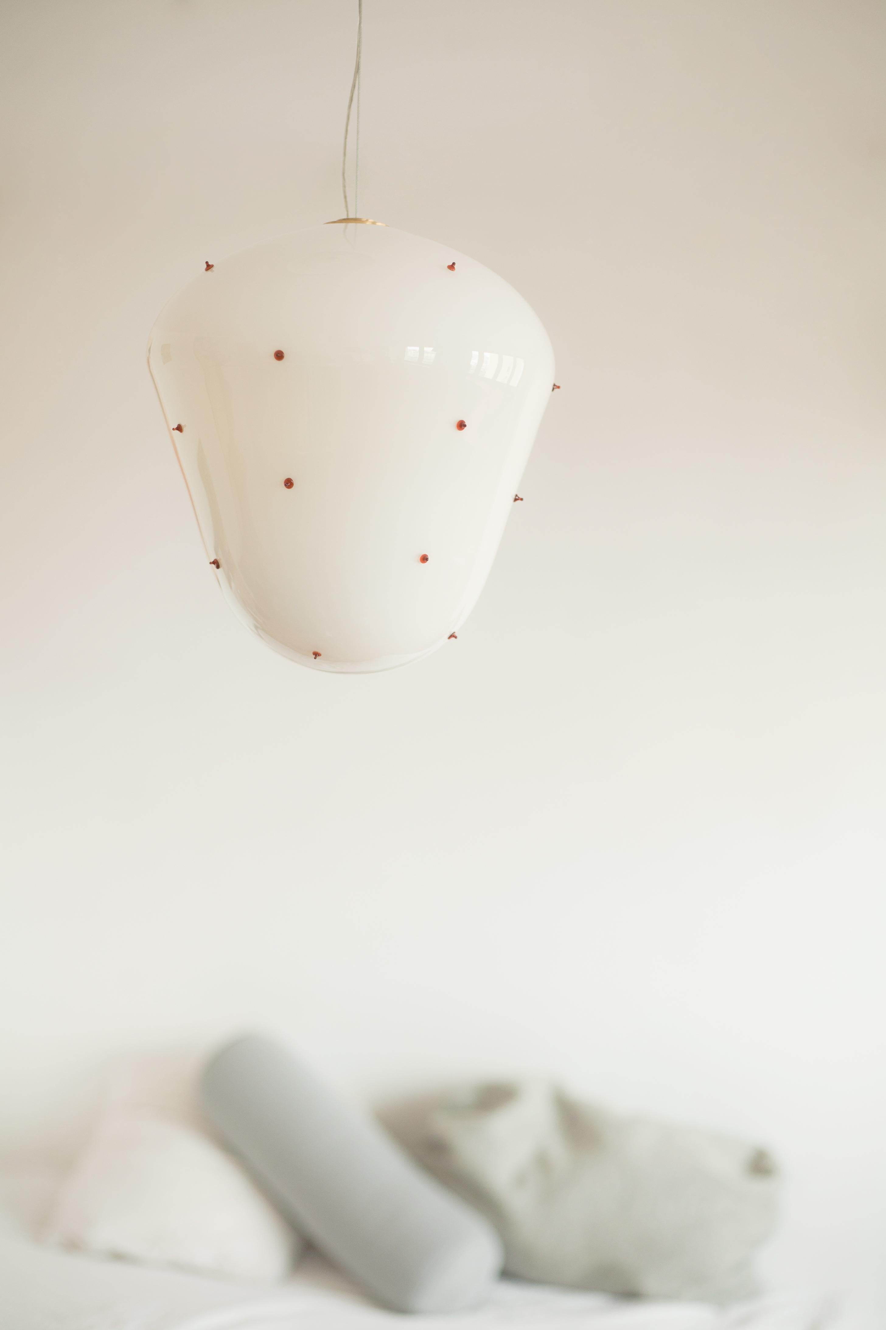 Contemporary Berries Pendant Light, Blown glass by Marie & Alexandre - Size M For Sale