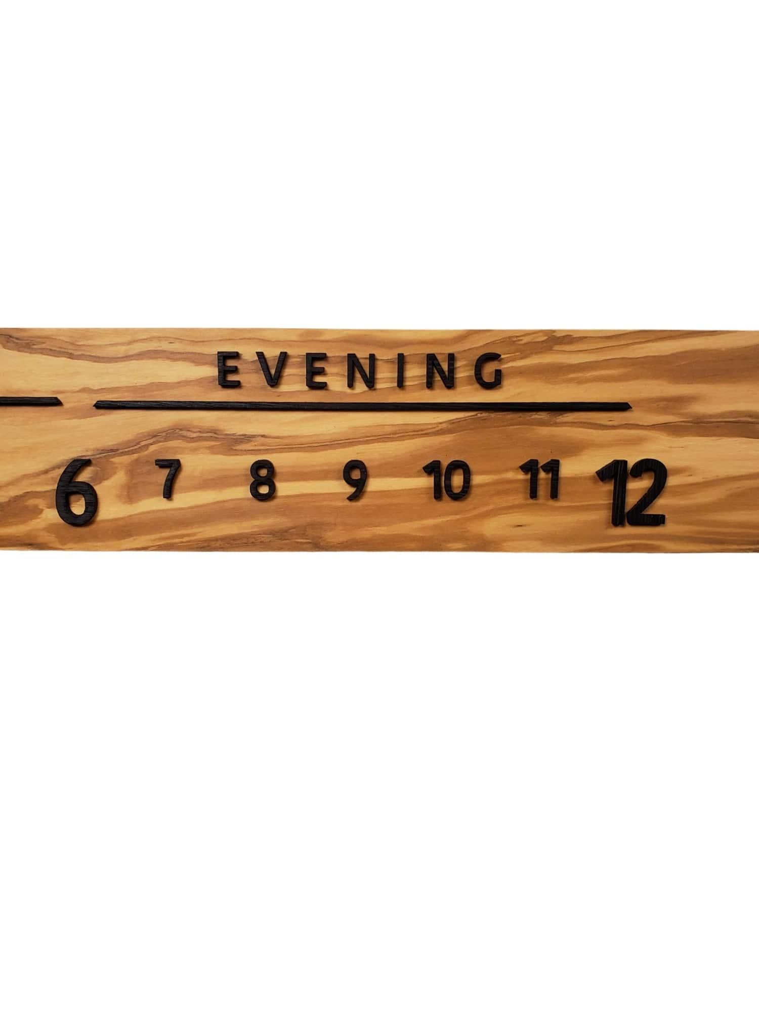Wood Berry: Olive and Wenge Linear Clock
