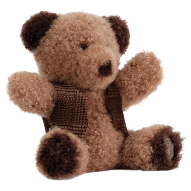 Berry Bear Cashmere and Shearling Collectible Peluche Natural Fur by Muchi Decor For Sale