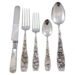 Berry by Whiting Sterling Silver Flatware Service Set 60 Pieces Rare Multi-Motif