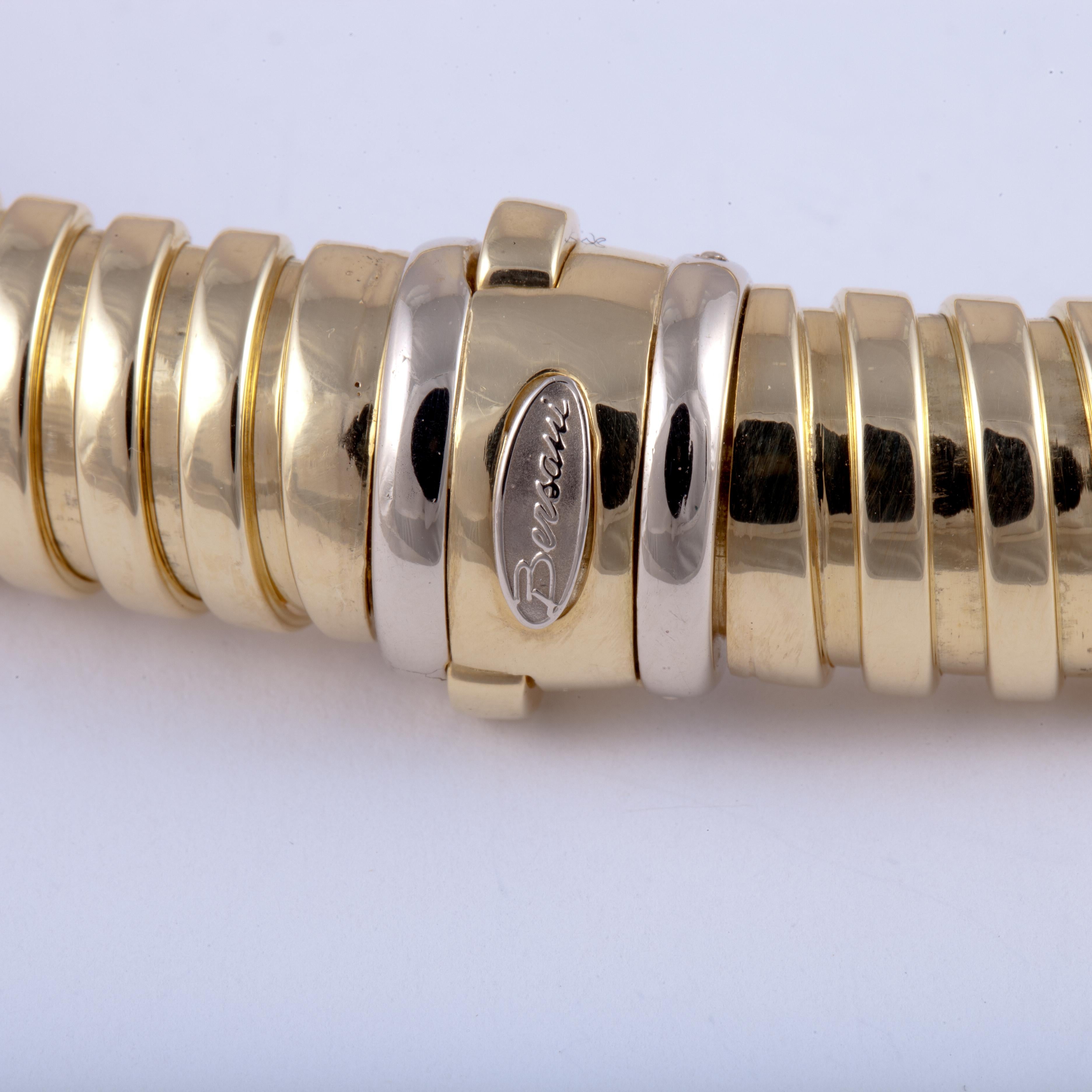 Bersoni Tubogas-Halskette aus 18 Karat Gold Damen im Angebot