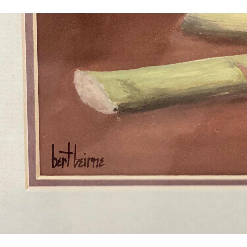 American Bert Beirne Oil on Board or Panel Painting, Asparagus, Signed For Sale