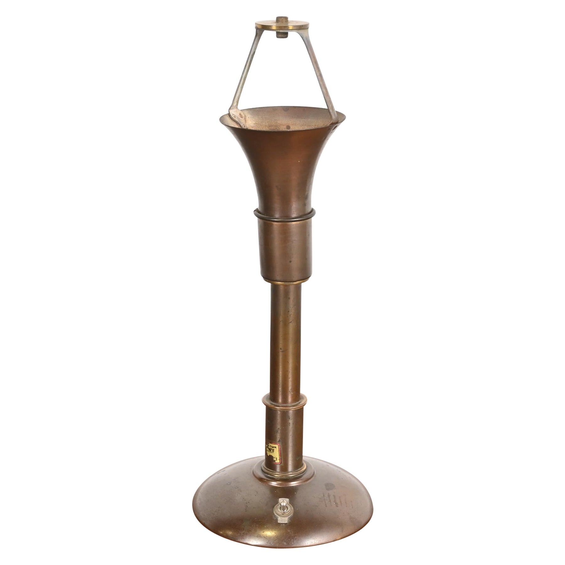 Bert Dickerson for Faries Art Deco "Guardsman" Table Lamp or Desk Lamp For Sale
