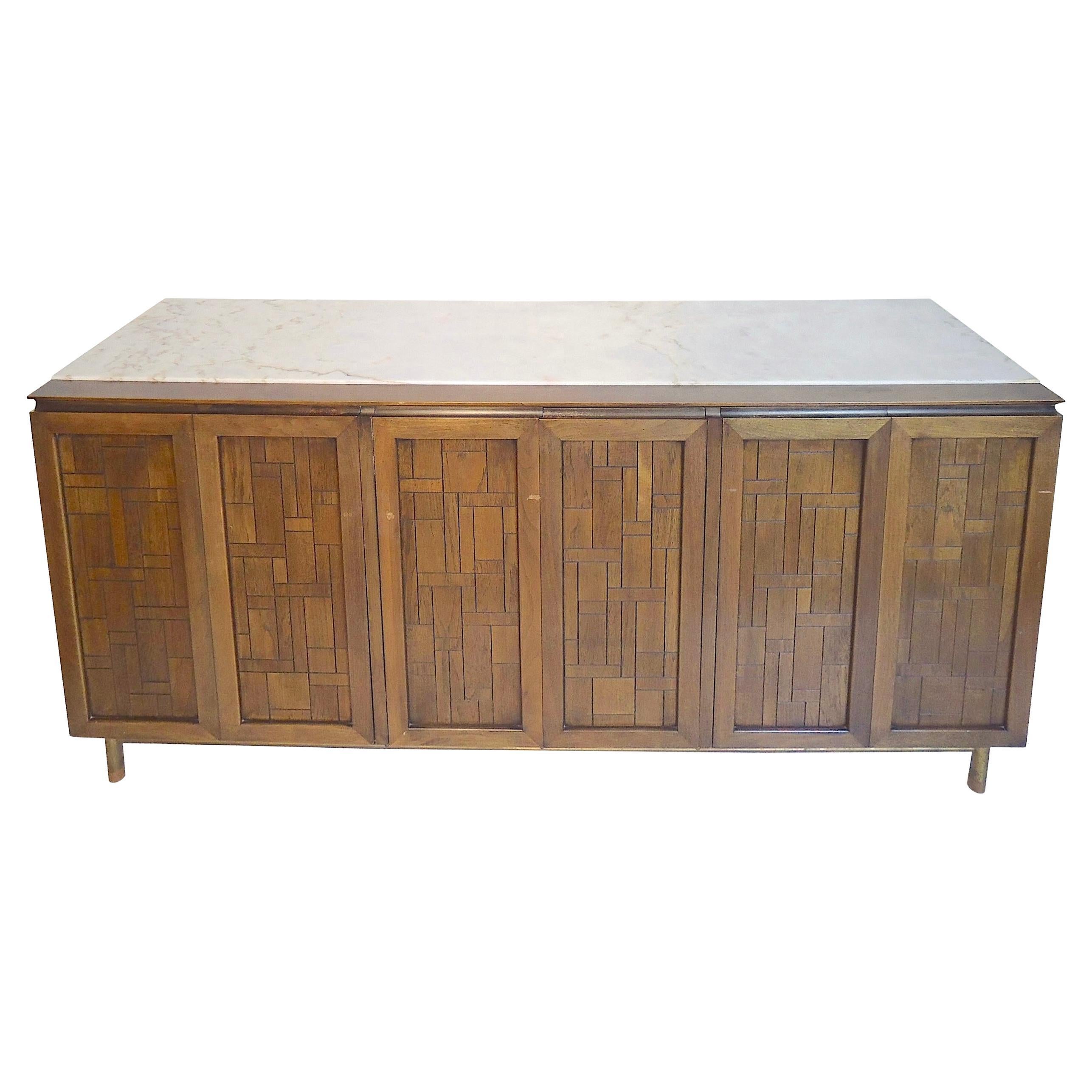 Bert England designed Marble Top Credenza