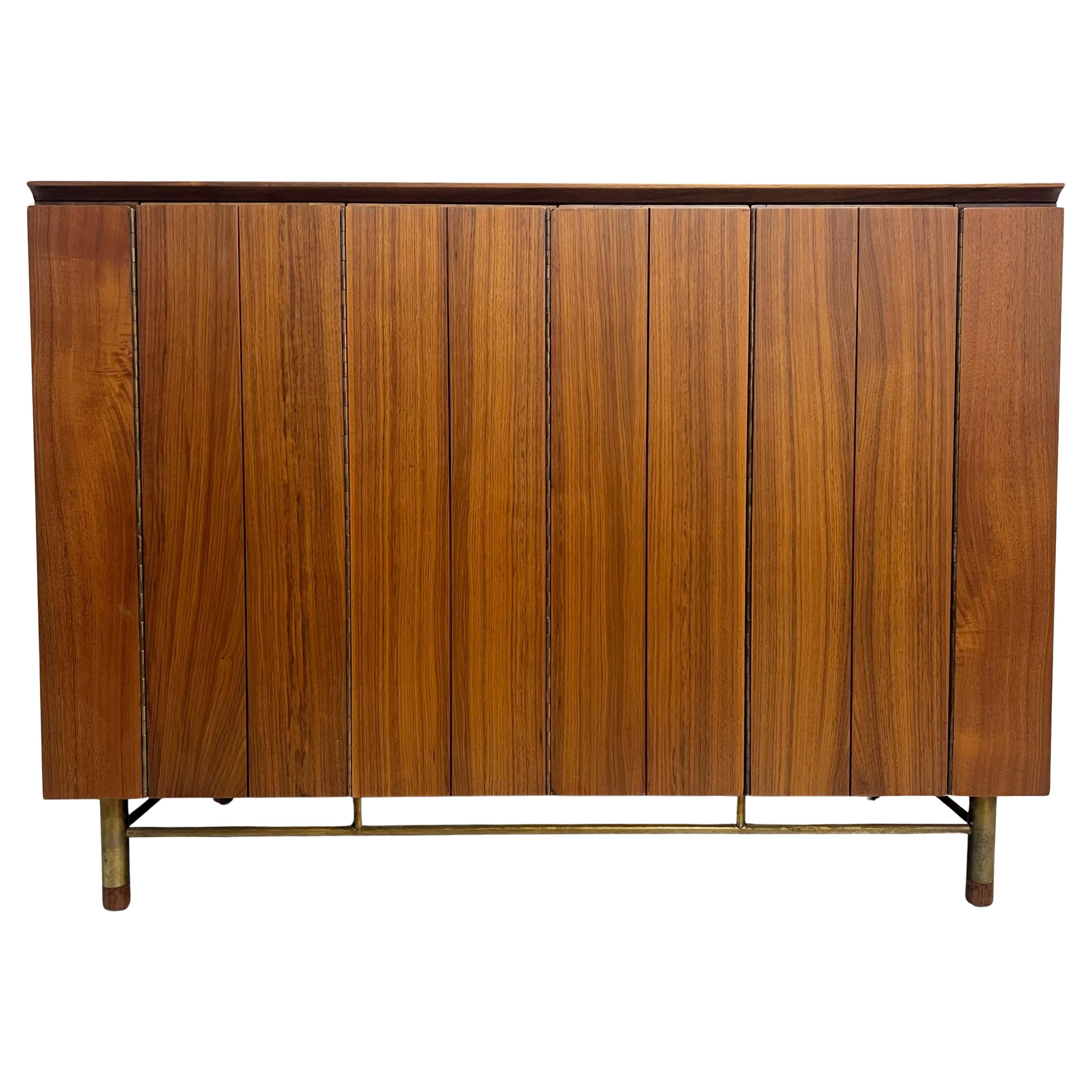 Bert England per John Stuarts Cabinet Bar in noce, ardesia e ottone